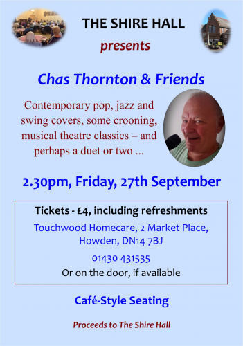 An afternoon of entertainment: Friday 27th September | 2.30pm | 201909271430